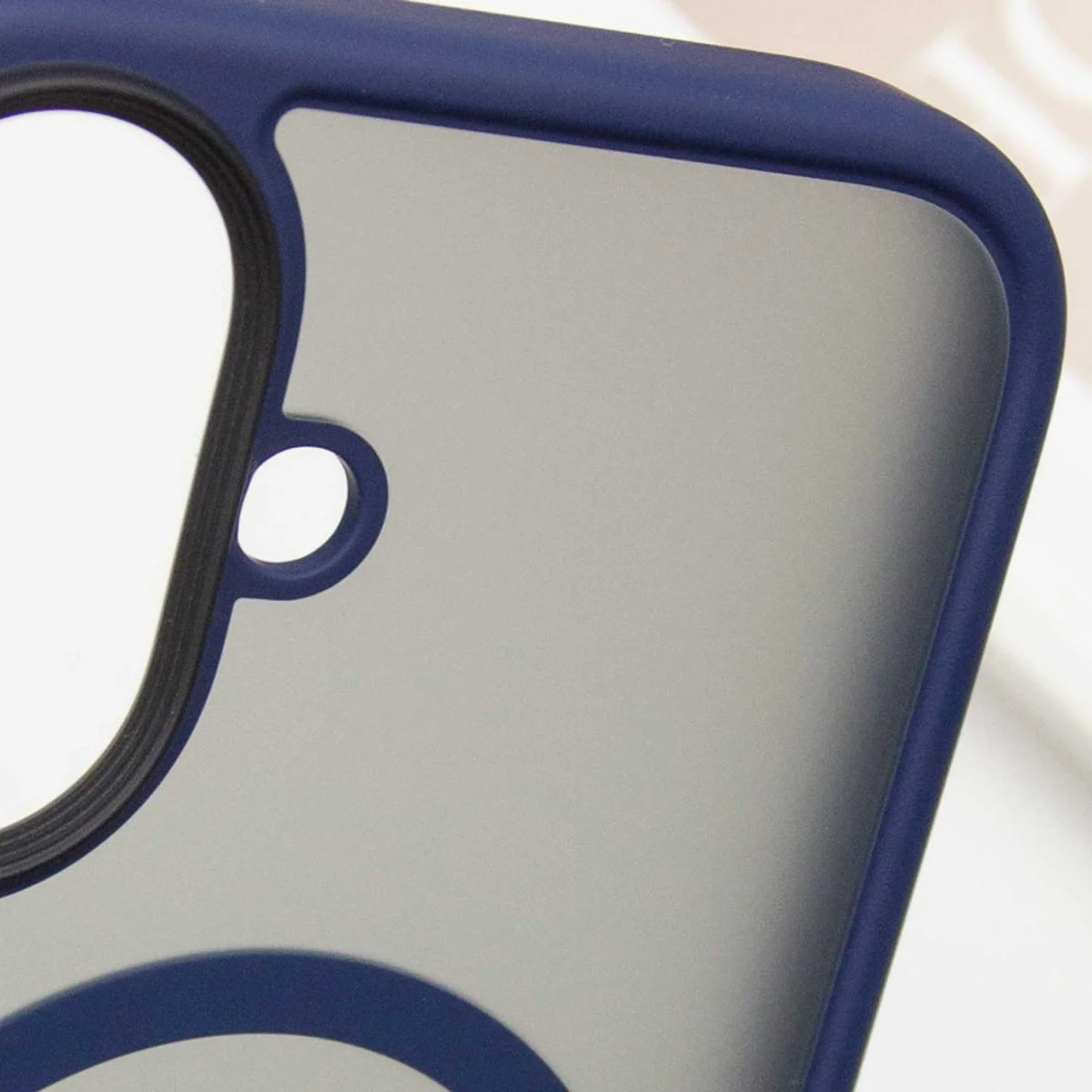 TPU+PC чехол Metal Buttons with MagSafe для Apple iPhone 16 (6.1") Синий