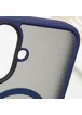 TPU+PC чехол Metal Buttons with MagSafe для Apple iPhone 16 (6.1") Синий