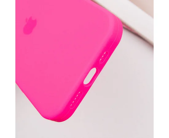 Чехол Silicone Case Full Protective (AA) для Apple iPhone 16 (6.1") Розовый / Barbie pink
