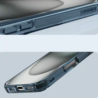 TPU чехол Nillkin Nature Pro Magnetic для Apple iPhone 16 (6.1") Синий (прозрачный)