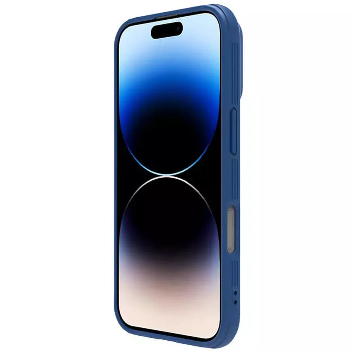 Карбоновая накладка Nillkin CamShield Pro для Apple iPhone 16 (6.1") Blue