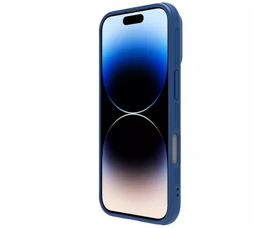 Карбоновая накладка Nillkin CamShield Pro для Apple iPhone 16 (6.1") Blue