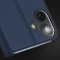 Чехол-книжка Dux Ducis с карманом для визиток для Apple iPhone 16 (6.1") Синий