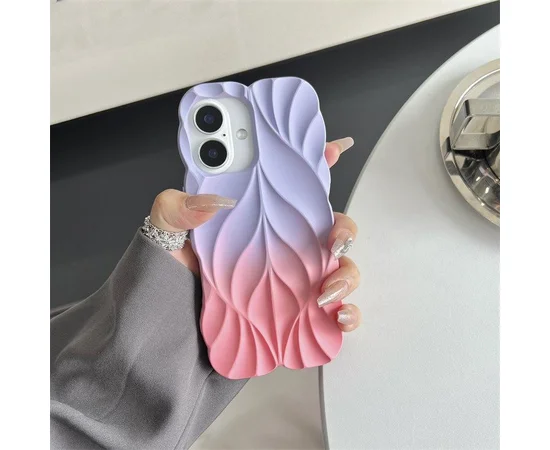 TPU чехол Leaf для Apple iPhone 16 (6.1") Lilac / Pink