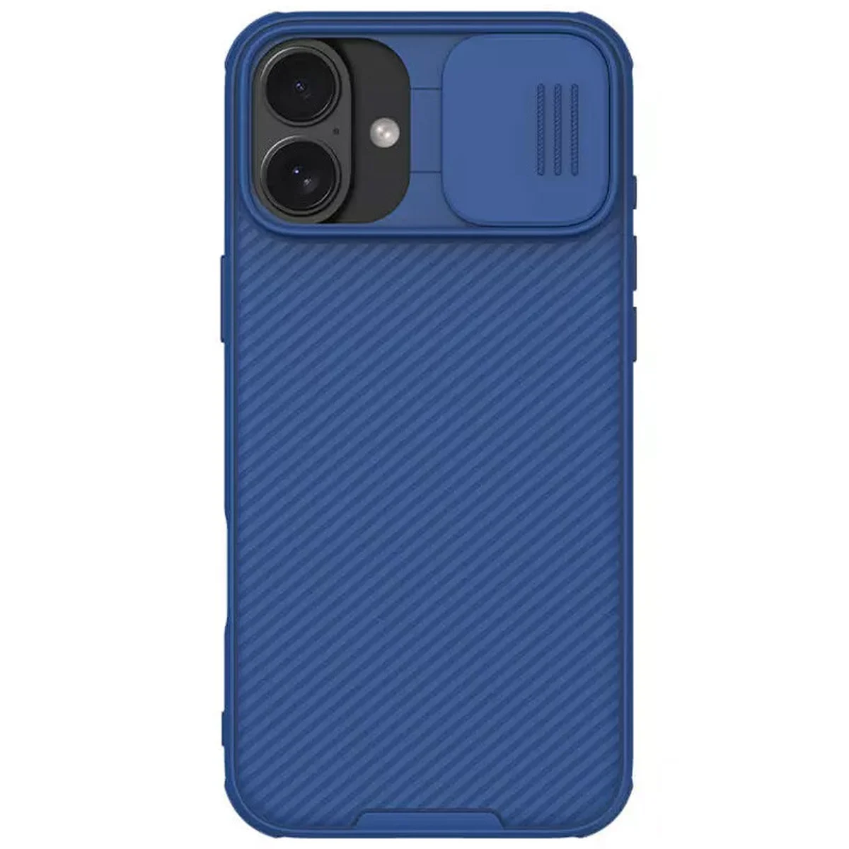 Карбоновая накладка Nillkin CamShield Pro для Apple iPhone 16 (6.1") Blue