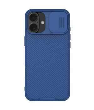 Карбонова накладка Nillkin CamShield Pro для Apple iPhone 16 (6.1") Blue