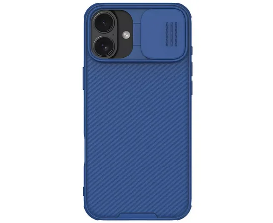 Карбоновая накладка Nillkin CamShield Pro для Apple iPhone 16 (6.1") Blue