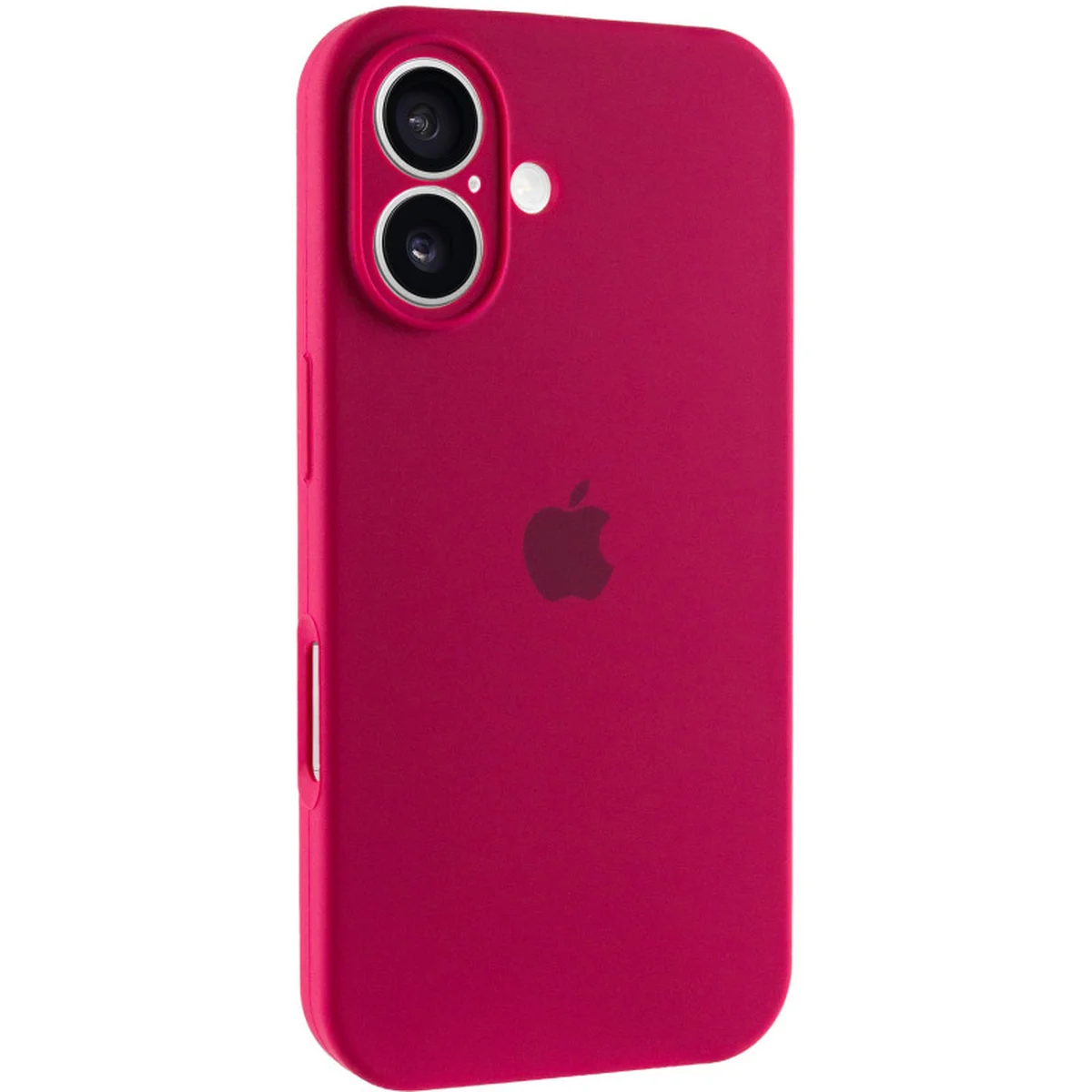 Чехол Silicone Case Full Camera Protective (AA) для Apple iPhone 16 (6.1") Красный / Rose Red