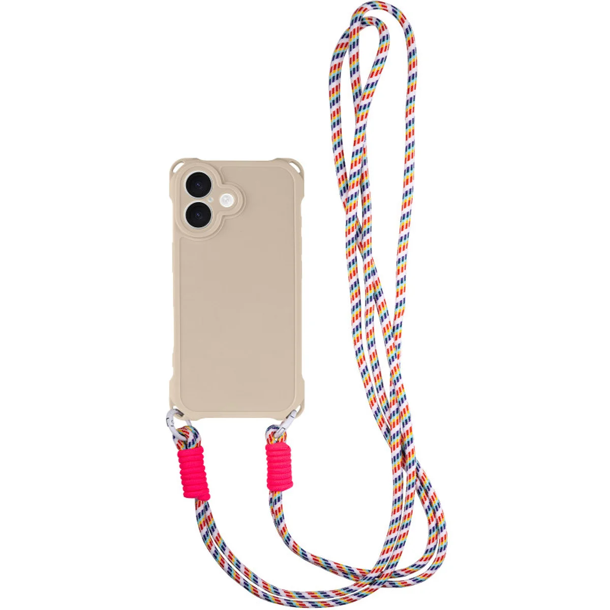 Чохол TPU CrossBody with straps для Apple iPhone 16 (6.1") Antique White