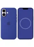 Чехол Silicone case (AAA) with Magsafe and Animation (button) для Apple iPhone 16 (6.1") Ultramarine
