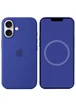 Чохол Silicone case (AAA) with Magsafe and Animation (button) для Apple iPhone 16 (6.1") Ultramarine