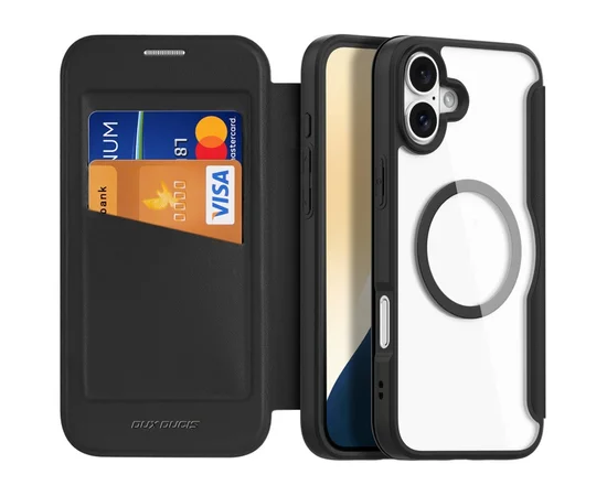 Чехол-книжка Dux Ducis Skin X Pro with MagSafe для Apple iPhone 16 (6.1") Black