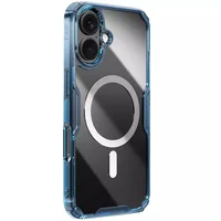 TPU чехол Nillkin Nature Pro Magnetic для Apple iPhone 16 (6.1") Синий (прозрачный)