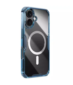 TPU чохол Nillkin Nature Pro Magnetic для Apple iPhone 16 (6.1") Синій (прозорий)