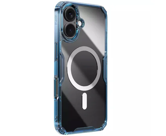 TPU чохол Nillkin Nature Pro Magnetic для Apple iPhone 16 (6.1") Синій (прозорий)