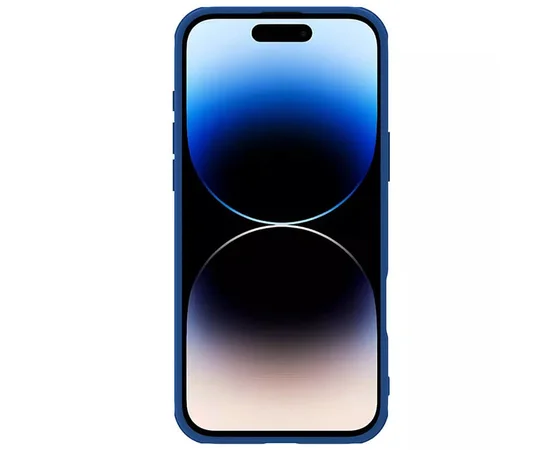 Карбоновая накладка Nillkin CamShield Pro для Apple iPhone 16 (6.1") Blue
