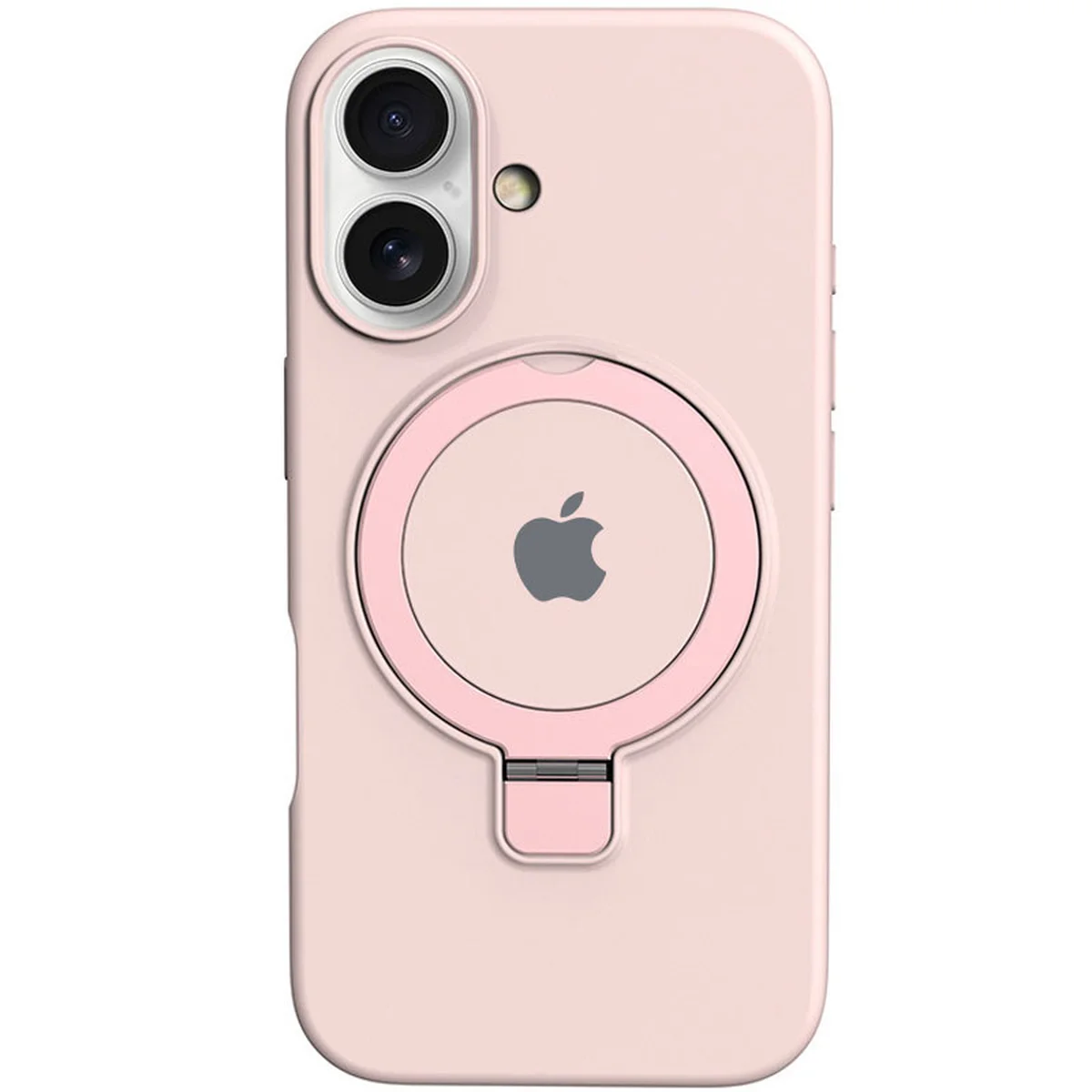 Чохол Silicone Case Full Protective with Ring для Apple iPhone 16 (6.1") Pink