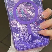 Чехол TPU Shiny Mountain (MagFit) для Apple iPhone 16 (6.1") Purple