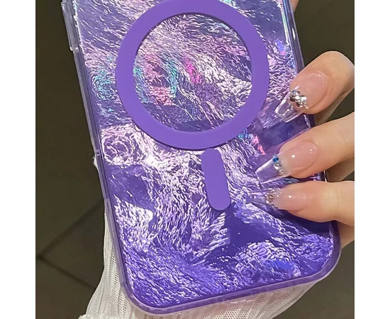 Чохол TPU Shiny Mountain (MagFit) для Apple iPhone 16 (6.1") Purple