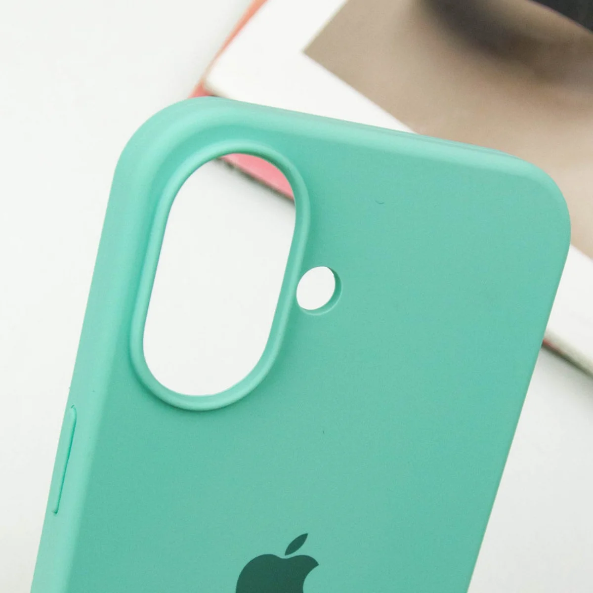 Чехол Silicone Case Full Protective (AA) для Apple iPhone 16 (6.1") Бирюзовый / Marine Green