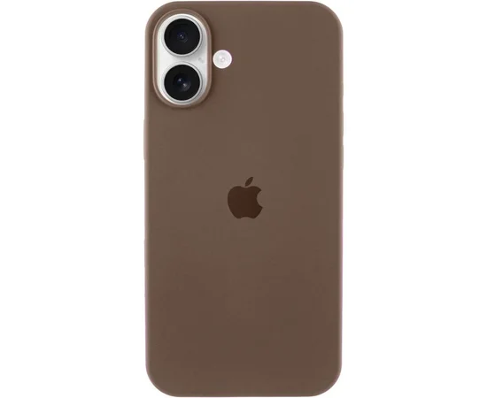 Чехол Silicone Case Full Protective (AA) для Apple iPhone 16 (6.1") Коричневый / Brown