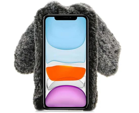 Чехол TPU Rabbit для Apple iPhone 16 (6.1") Grey