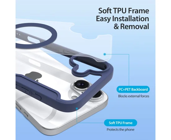 Чехол-книжка Dux Ducis Skin X Pro with MagSafe для Apple iPhone 16 (6.1") Blue