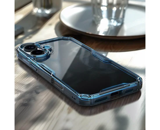 TPU чохол Nillkin Nature Pro Series для Apple iPhone 16 (6.1") Синій (прозорий)