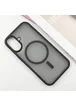 TPU+PC чохол Metal Buttons with MagSafe для Apple iPhone 16 (6.1") Чорний