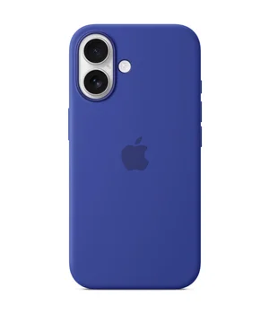 Чохол Silicone case (AAA) with Magsafe and Animation (button) для Apple iPhone 16 (6.1") Ultramarine