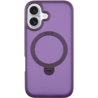 TPU+PC чехол Metal Buttons with MagSafe Colorful HQ Ring для Apple iPhone 16 (6.1") Purple