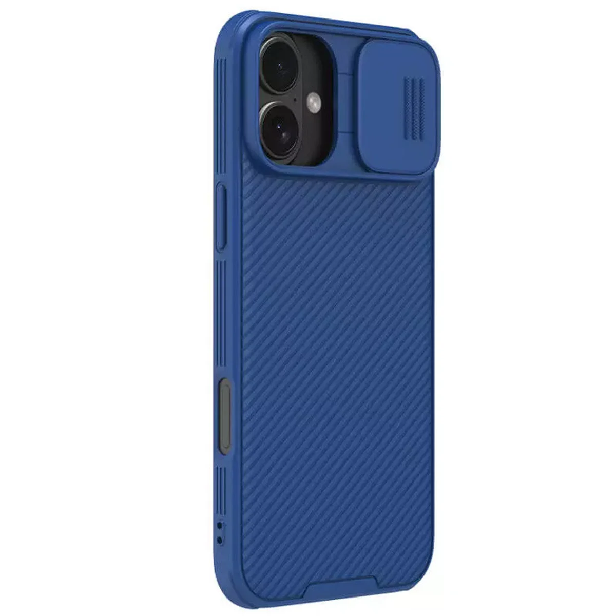 Карбоновая накладка Nillkin CamShield Pro Magnetic для Apple iPhone 16 (6.1") Blue