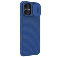 Карбоновая накладка Nillkin CamShield Pro Magnetic для Apple iPhone 16 (6.1") Blue