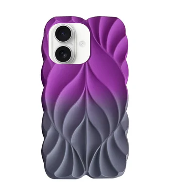 TPU чохол Leaf для Apple iPhone 16 (6.1") Violet / Grey