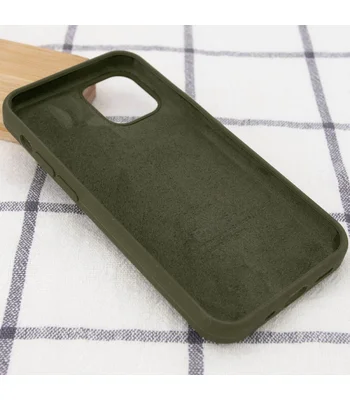 Чохол Silicone Case Full Protective (AA) для Apple iPhone 16 (6.1") Зелений / Dark Olive