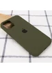 Чехол Silicone Case Full Protective (AA) для Apple iPhone 16 (6.1") Зеленый / Dark Olive