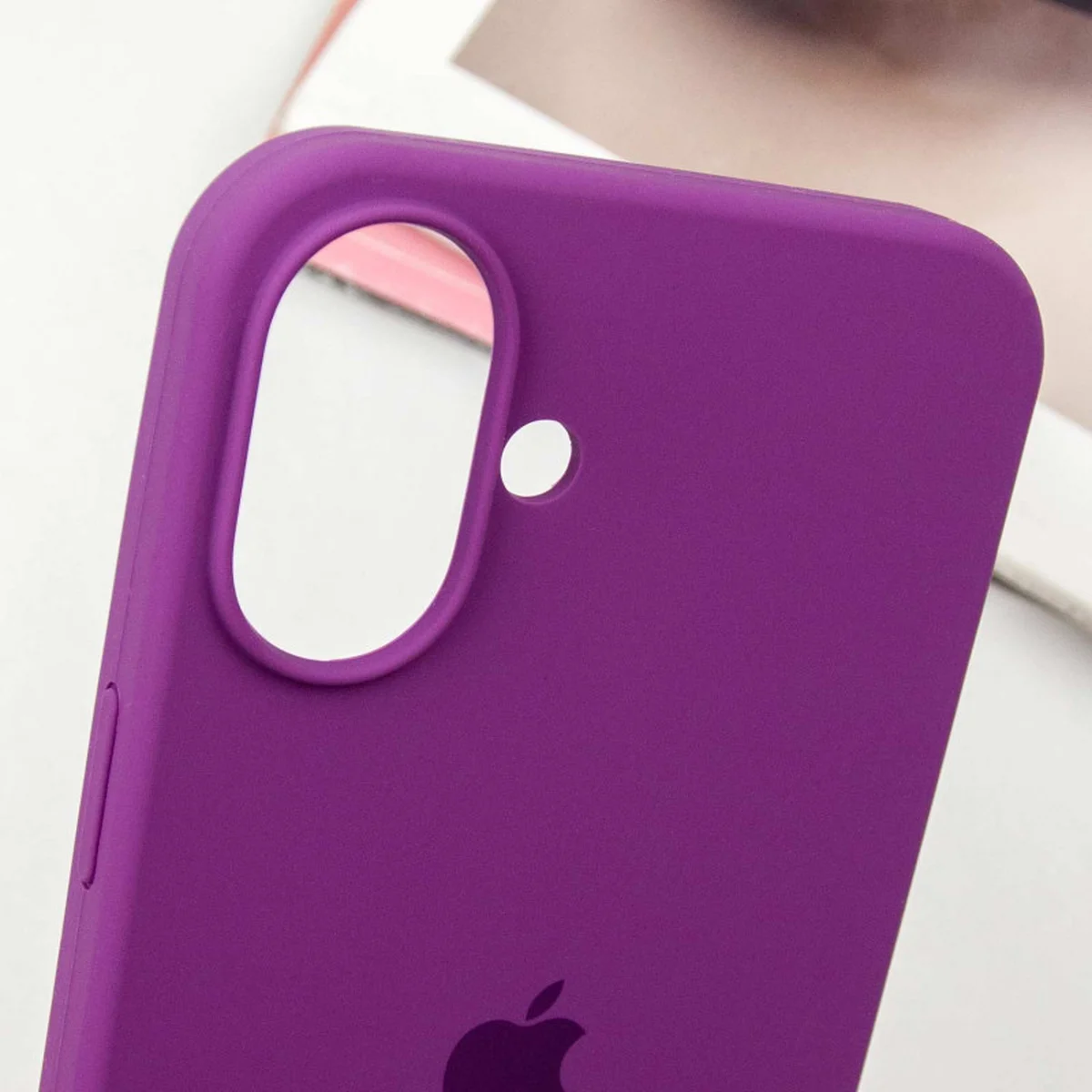 Чехол Silicone Case Full Protective (AA) для Apple iPhone 16 (6.1") Фиолетовый / Grape