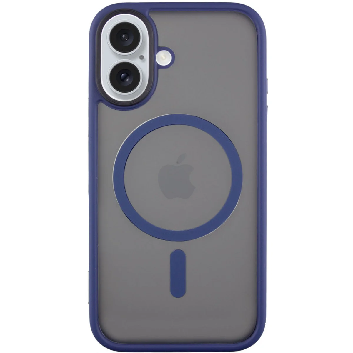 TPU+PC чехол Metal Buttons with MagSafe для Apple iPhone 16 (6.1") Синий