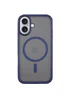 TPU+PC чехол Metal Buttons with MagSafe для Apple iPhone 16 (6.1") Синий