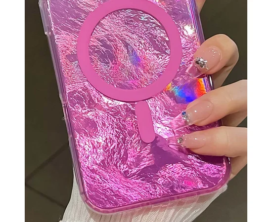 Чохол TPU Shiny Mountain (MagFit) для Apple iPhone 16 (6.1") Pink