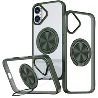 TPU+PC чехол Metal Ring with MagSafe для Apple iPhone 16 (6.1") Зеленый