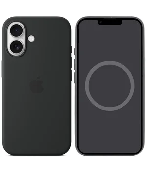 Чохол Silicone case (AAA) full with Magsafe and Animation для Apple iPhone 16 (6.1") Black