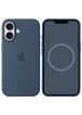 Чехол Silicone case (AAA) with Magsafe and Animation (button) для Apple iPhone 16 (6.1") Denim