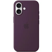 Чехол Silicone case (AAA) full with Magsafe and Animation для Apple iPhone 16 (6.1") Plum