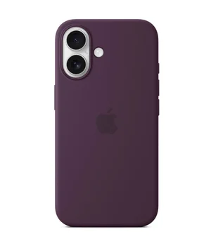 Чехол Silicone case (AAA) full with Magsafe and Animation для Apple iPhone 16 (6.1") Plum