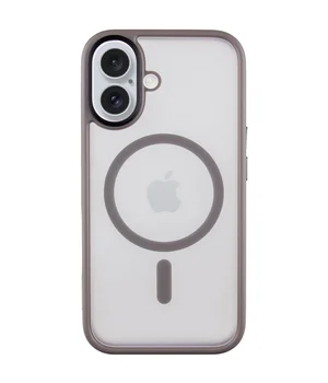 TPU+PC чехол Metal Buttons with MagSafe для Apple iPhone 16 (6.1") Серый TPU+PC чехол Metal Buttons with MagSafe для Apple iPhone 16 (6.1") Серый