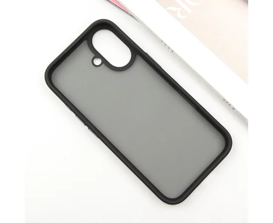 TPU+PC чехол Metal Buttons для Apple iPhone 16 (6.1") Черный