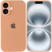 Чехол Silicone Case Full Camera Protective (AA) для Apple iPhone 16 (6.1") Оранжевый / Cantaloupe