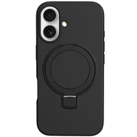 Чехол Silicone Case Full Protective NO LOGO with Ring для Apple iPhone 16 (6.1") Black