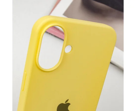 Чехол Silicone Case Full Protective (AA) для Apple iPhone 16 (6.1") Желтый / Yellow